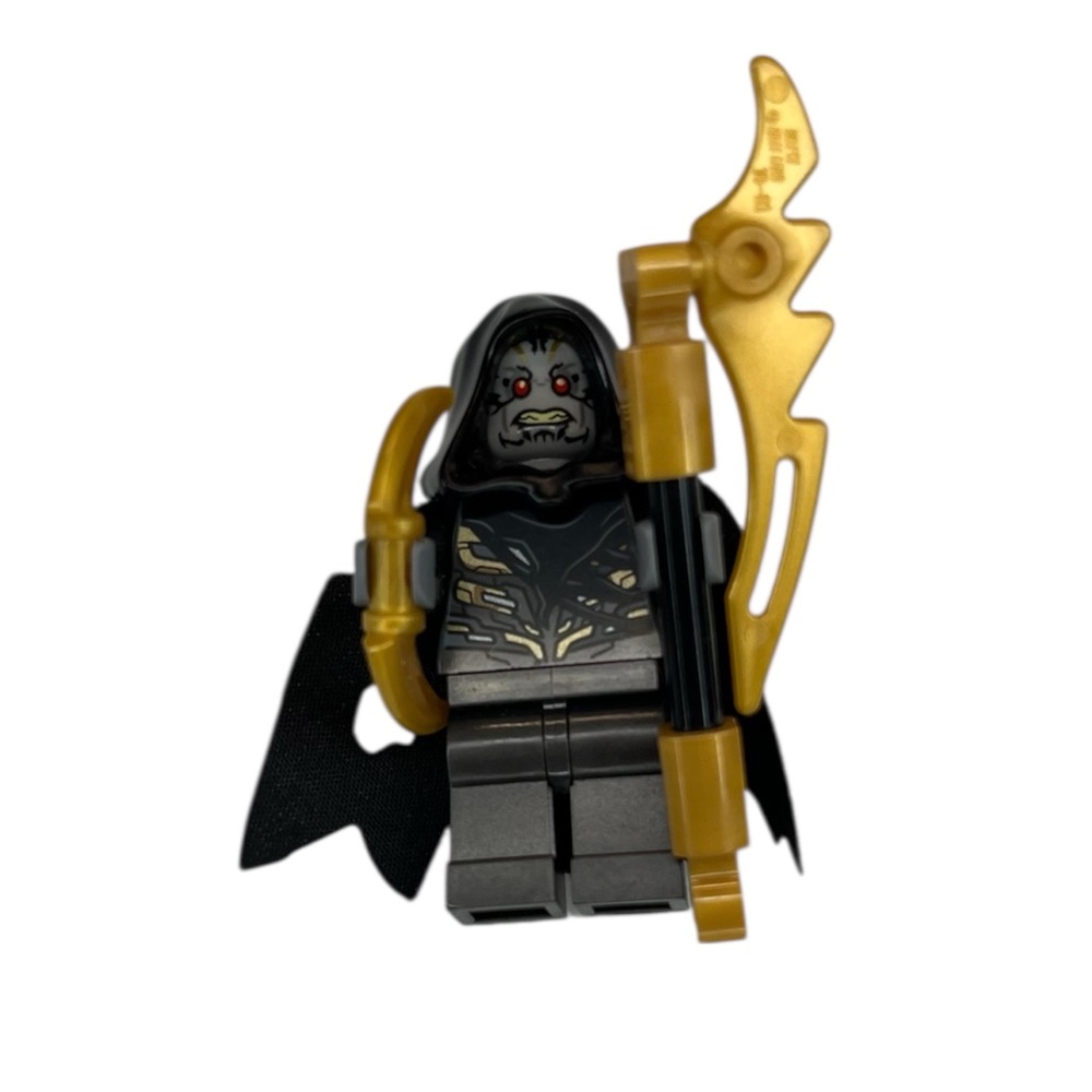 LEGO Corvus Glaive Minifigure Black Cape Scythe Accessory Collectible Figure